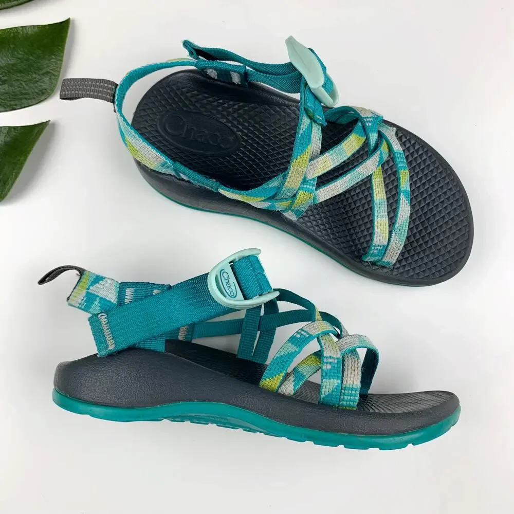 Chaco Kids ZX1 Ecotread Sandals Puzzle Opal Blue Outdoor J180028 Youth Size 1